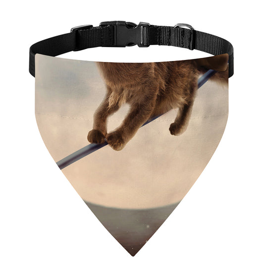 Halloween Flying Witch Cat Print Over The Collar Dog Bandana