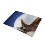 Halloween Flying Witch Cat Print Pet Cooling Mat Cover