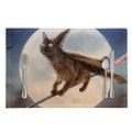 Halloween Flying Witch Cat Print Placemat