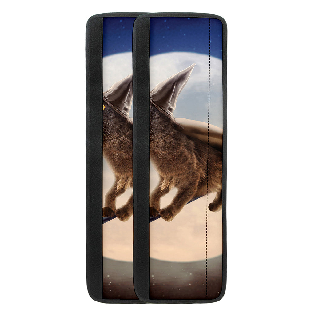 Halloween Flying Witch Cat Print Refrigerator Handle Covers