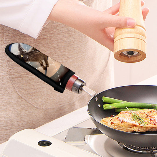 Halloween Flying Witch Cat Print Skillet Handle Cover