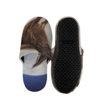 Halloween Flying Witch Cat Print Slippers