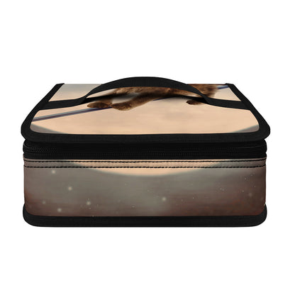 Halloween Flying Witch Cat Print Small Lunch Bag