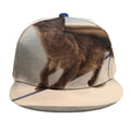 Halloween Flying Witch Cat Print Snapback Cap