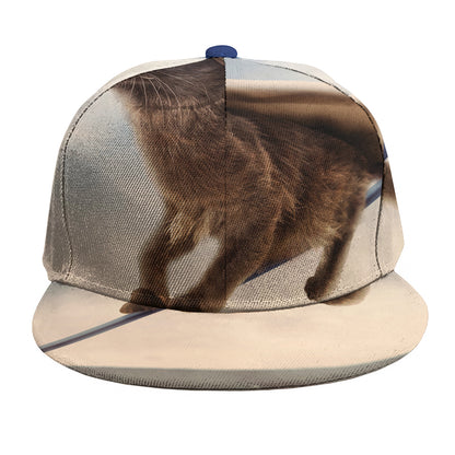 Halloween Flying Witch Cat Print Snapback Cap