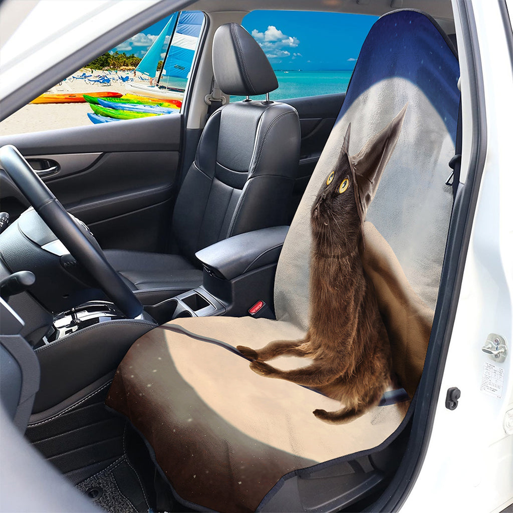 Halloween Flying Witch Cat Print Waterproof Car Seat Cover