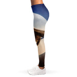 Halloween Flying Witch Cat Print Women's Leggings