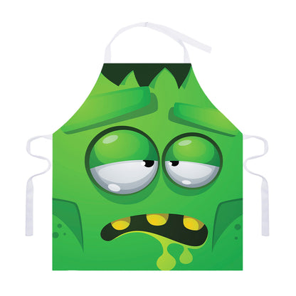 Halloween Frankenstein Face Print Adjustable Apron