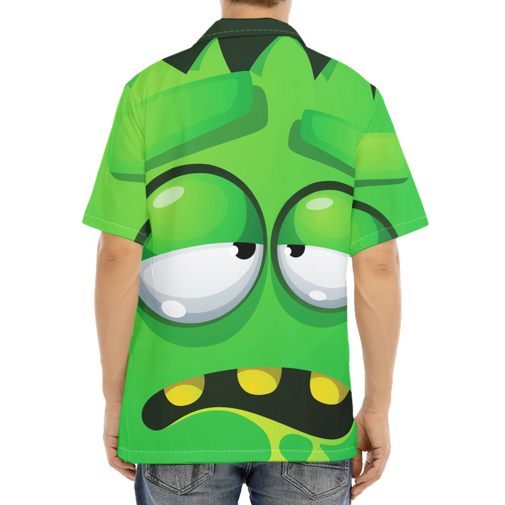 Halloween Frankenstein Face Print Aloha Shirt