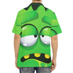 Halloween Frankenstein Face Print Aloha Shirt