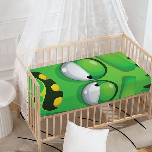 Halloween Frankenstein Face Print Baby Crib Sheet