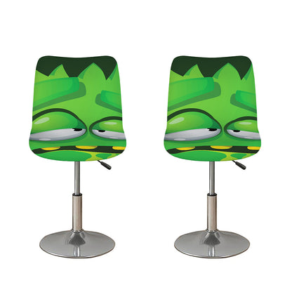 Halloween Frankenstein Face Print Bar Stool Covers