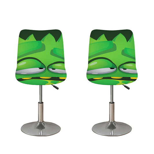 Halloween Frankenstein Face Print Bar Stool Covers