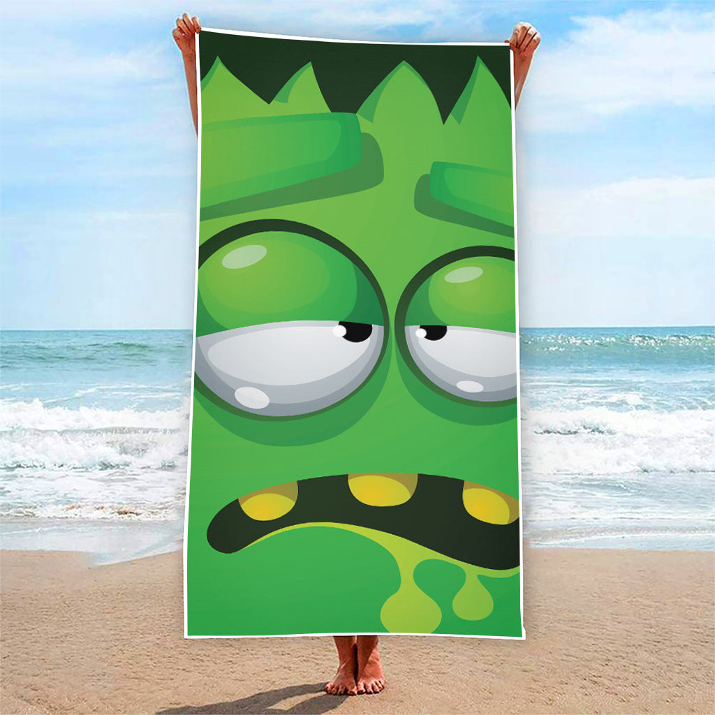 Halloween Frankenstein Face Print Beach Towel