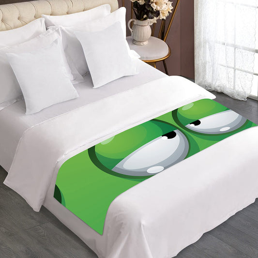 Halloween Frankenstein Face Print Bed Runner