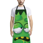 Halloween Frankenstein Face Print Bib Apron With Pocket