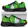 Halloween Frankenstein Face Print Black Chunky Shoes