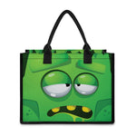 Halloween Frankenstein Face Print Canvas Tote Bag