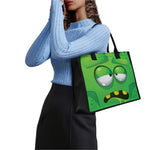 Halloween Frankenstein Face Print Canvas Tote Bag