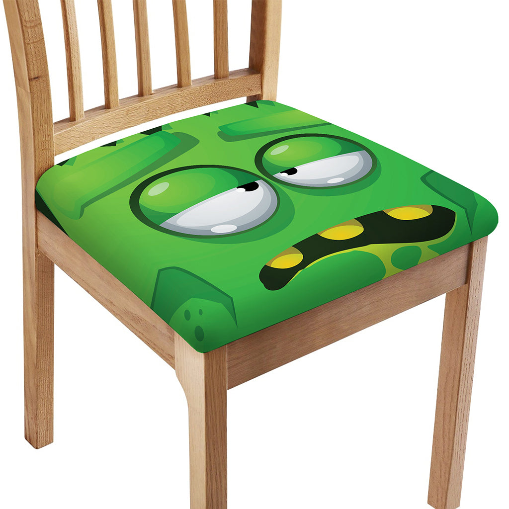 Halloween Frankenstein Face Print Chair Cushion Cover