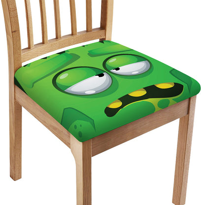 Halloween Frankenstein Face Print Chair Cushion Cover