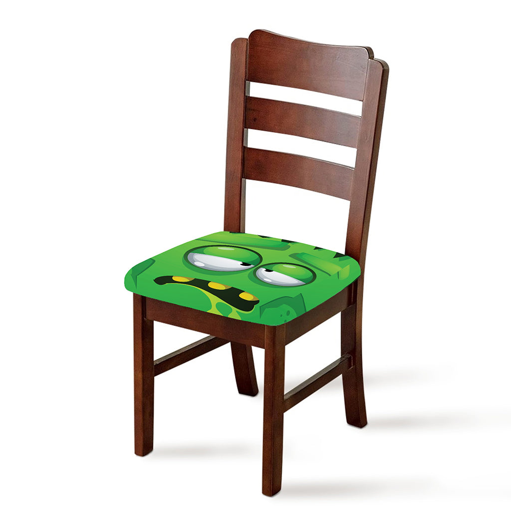 Halloween Frankenstein Face Print Chair Cushion Cover
