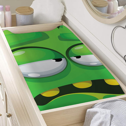 Halloween Frankenstein Face Print Changing Pad Cover