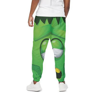 Halloween Frankenstein Face Print Cotton Pants