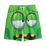 Halloween Frankenstein Face Print Cotton Shorts