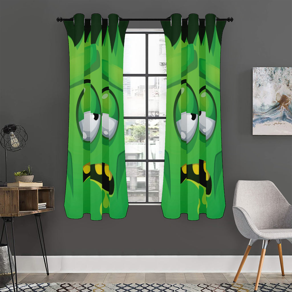 Halloween Frankenstein Face Print Curtain