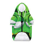 Halloween Frankenstein Face Print Dog Zip Up Hoodie