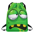 Halloween Frankenstein Face Print Drawstring Backpack