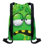 Halloween Frankenstein Face Print Drawstring Backpack
