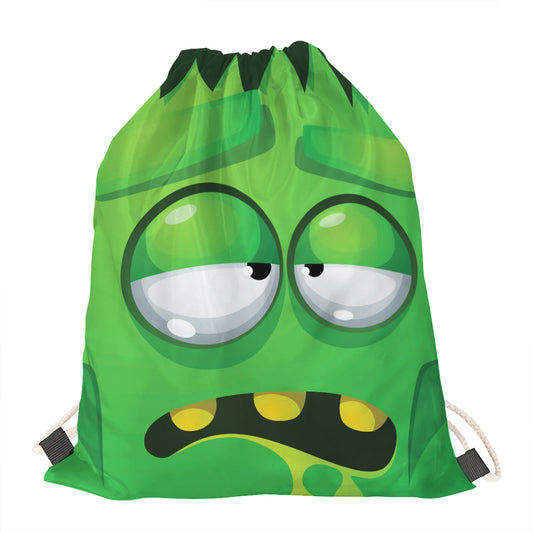 Halloween Frankenstein Face Print Drawstring Bag