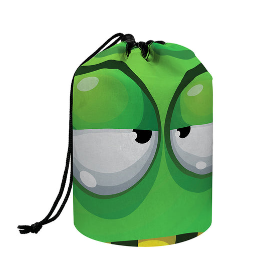 Halloween Frankenstein Face Print Drawstring Makeup Bag