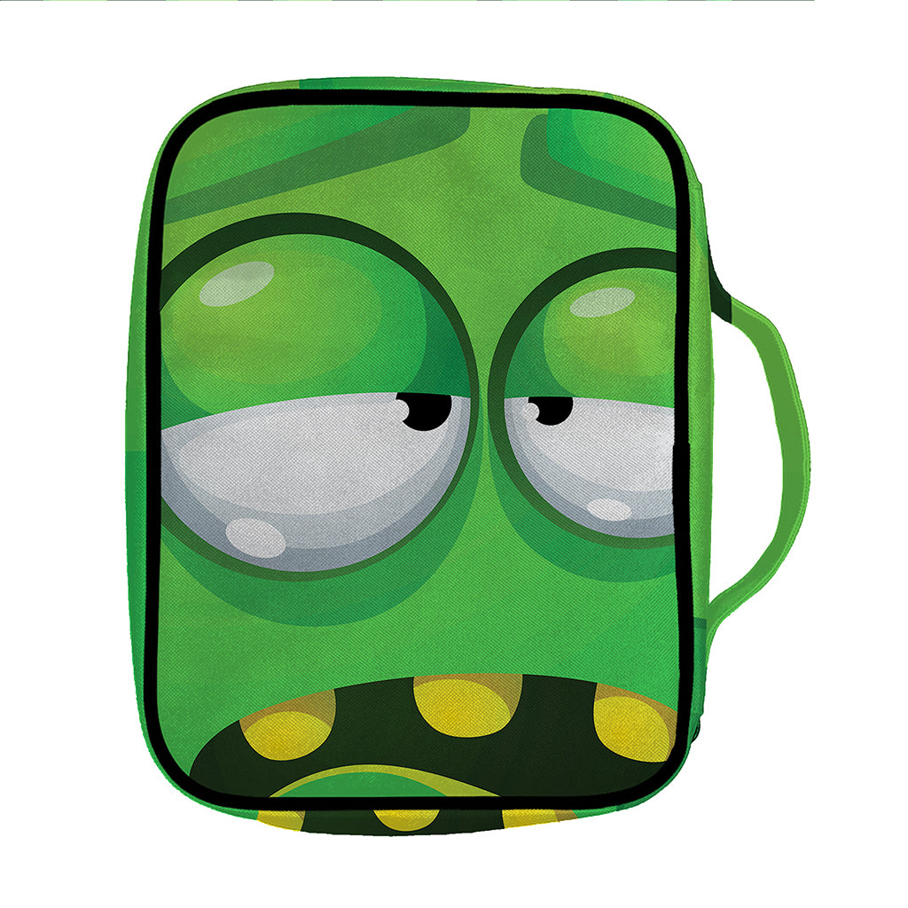 Halloween Frankenstein Face Print Front Pocket Bible Bag