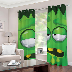 Halloween Frankenstein Face Print Grommet Curtains