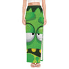 Halloween Frankenstein Face Print High Slit Maxi Skirt