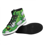 Halloween Frankenstein Face Print High Top Leather Sneakers