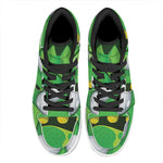 Halloween Frankenstein Face Print High Top Leather Sneakers