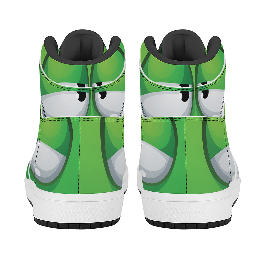 Halloween Frankenstein Face Print High Top Leather Sneakers