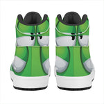 Halloween Frankenstein Face Print High Top Leather Sneakers