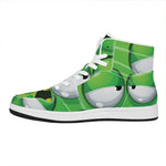 Halloween Frankenstein Face Print High Top Leather Sneakers