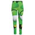 Halloween Frankenstein Face Print High-Waisted Pocket Leggings