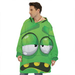 Halloween Frankenstein Face Print Hoodie Blanket