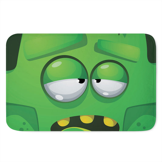 Halloween Frankenstein Face Print Indoor Door Mat