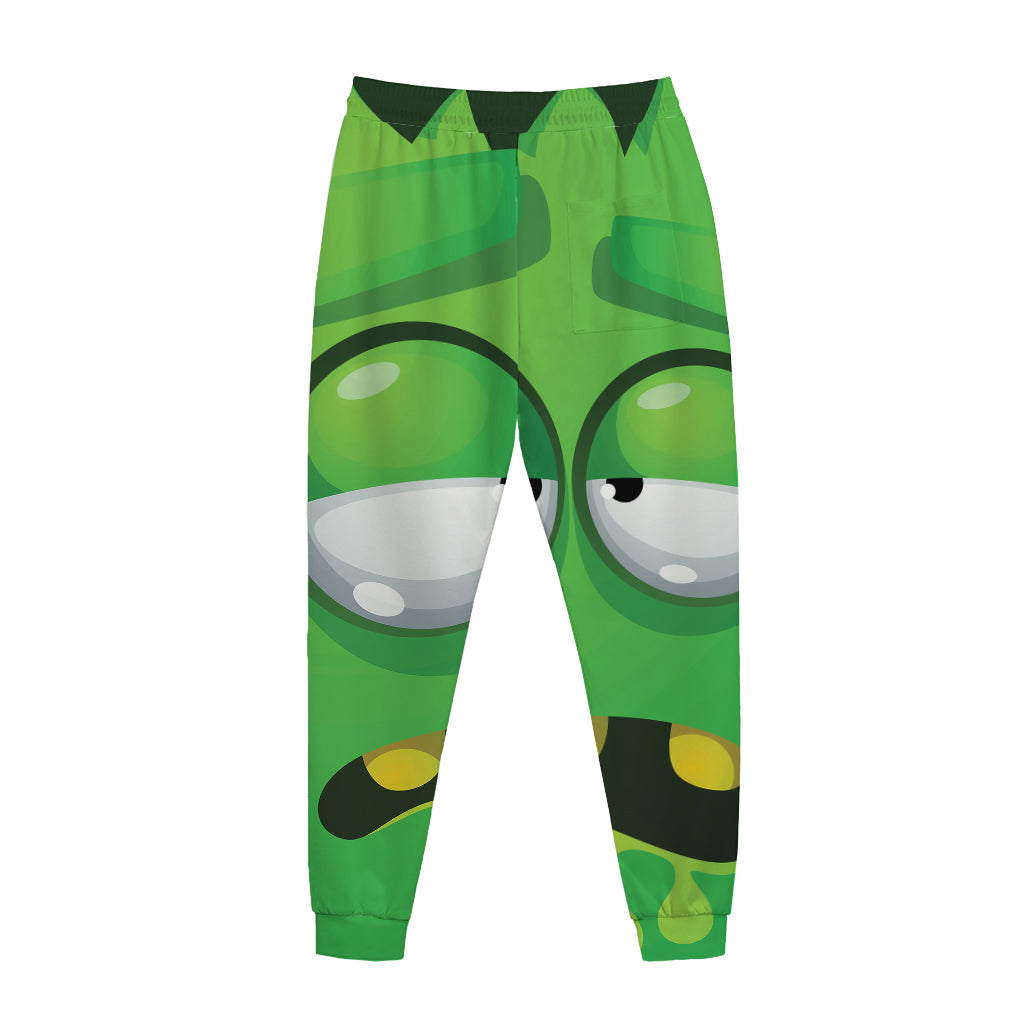 Halloween Frankenstein Face Print Jogger Pants