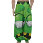 Halloween Frankenstein Face Print Lantern Pants