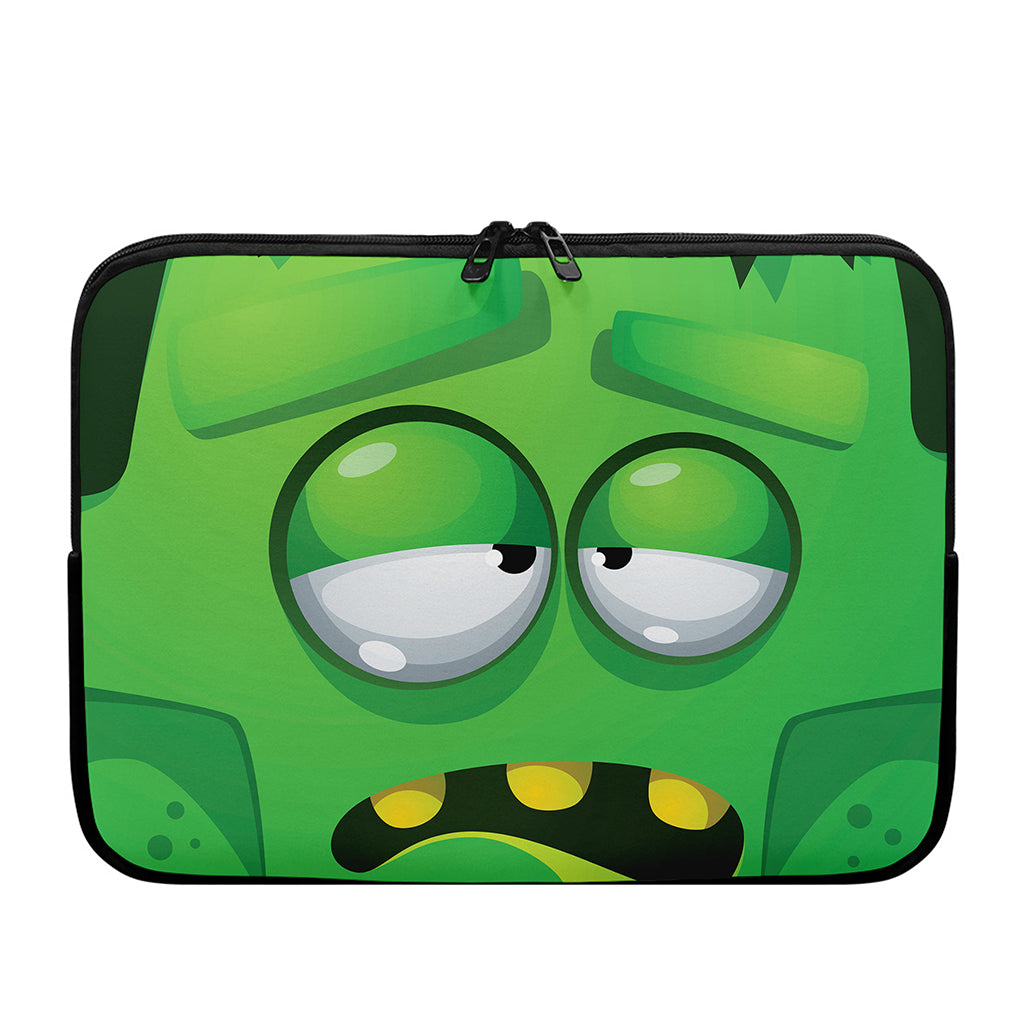Halloween Frankenstein Face Print Laptop Sleeve