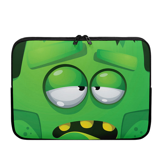 Halloween Frankenstein Face Print Laptop Sleeve